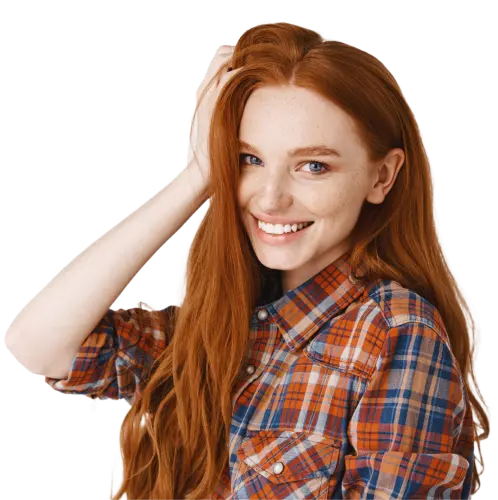 Щаслива жінка покупець TEMU Україна посміхається